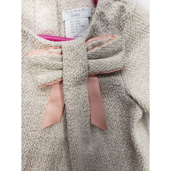 Tahari Baby 24M infant girl Boho bow Dress - Picture 8 of 9